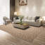 Tapis géométrique en laine tissé à plat à la main Oatmeal-302805358