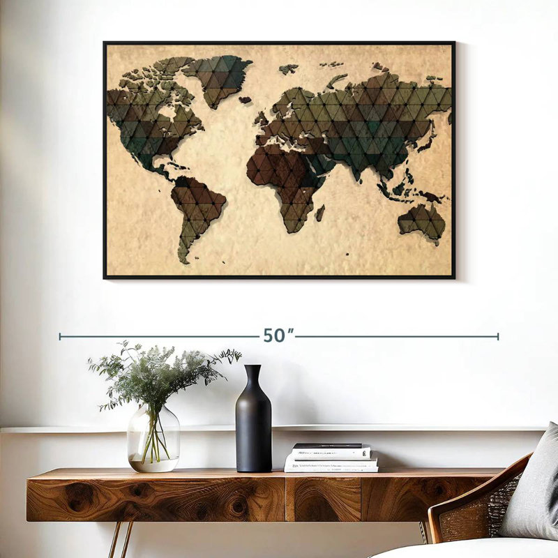 Carte du monde unique Aliaz, H 27 po x l 40 po