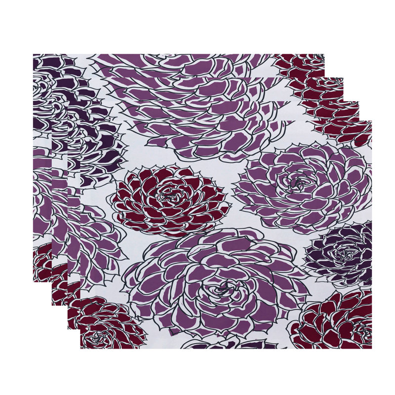 Ensemble de napperons 4 pièces Gorrell, Mauve