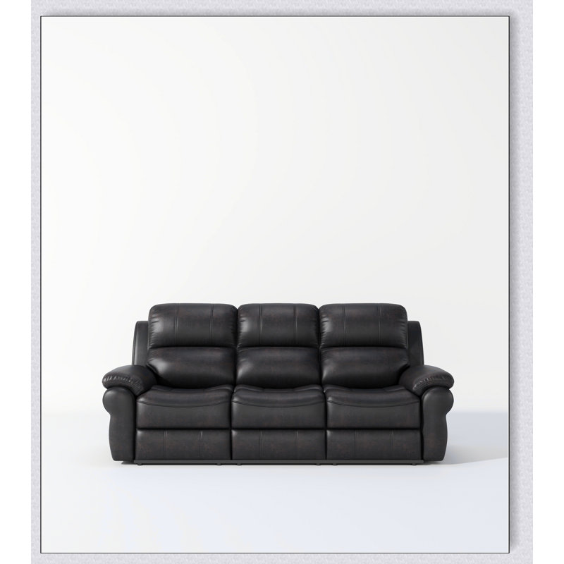Canapé inclinable électrique en cuir Vegan de 83 po Jayshon, Espresso