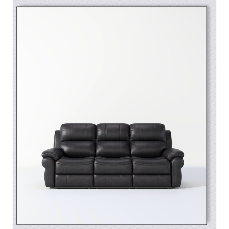 Jayshon 83 " Faux Leather Sofa, Espresso