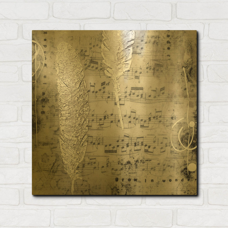 « Heaven Sent 2 » de LovIsArt, tableau mural en métal doré, 61 x 61 cm, 24 po x 24 po