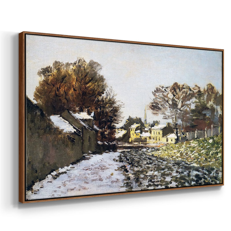 " Snow At Argenteuil, 1874 ", Noyer, H 27 po x l 41 po x P 2 po
