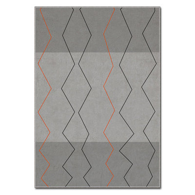 Tapis luxueux en velours, 2,6 x 4,6 pieds, 100% polyester, 740 g / m² | Éponge stratifiée antidérapante pour le confort | Facile à laver à la machine | Imprimé numérique moderne, parfait pour n'importe quelle pièce