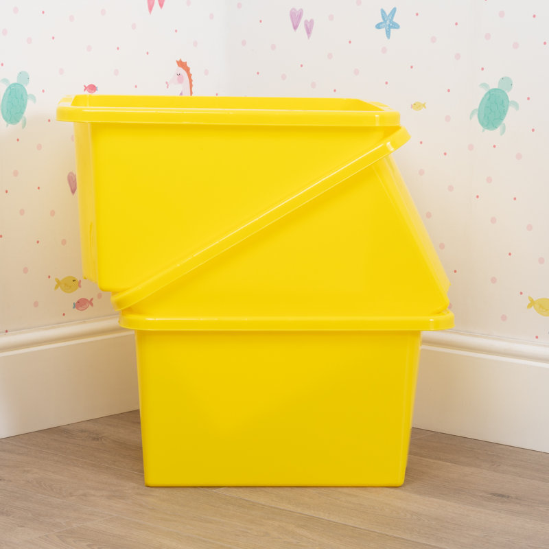 Stack & Store Box, Yellow, 30 qt