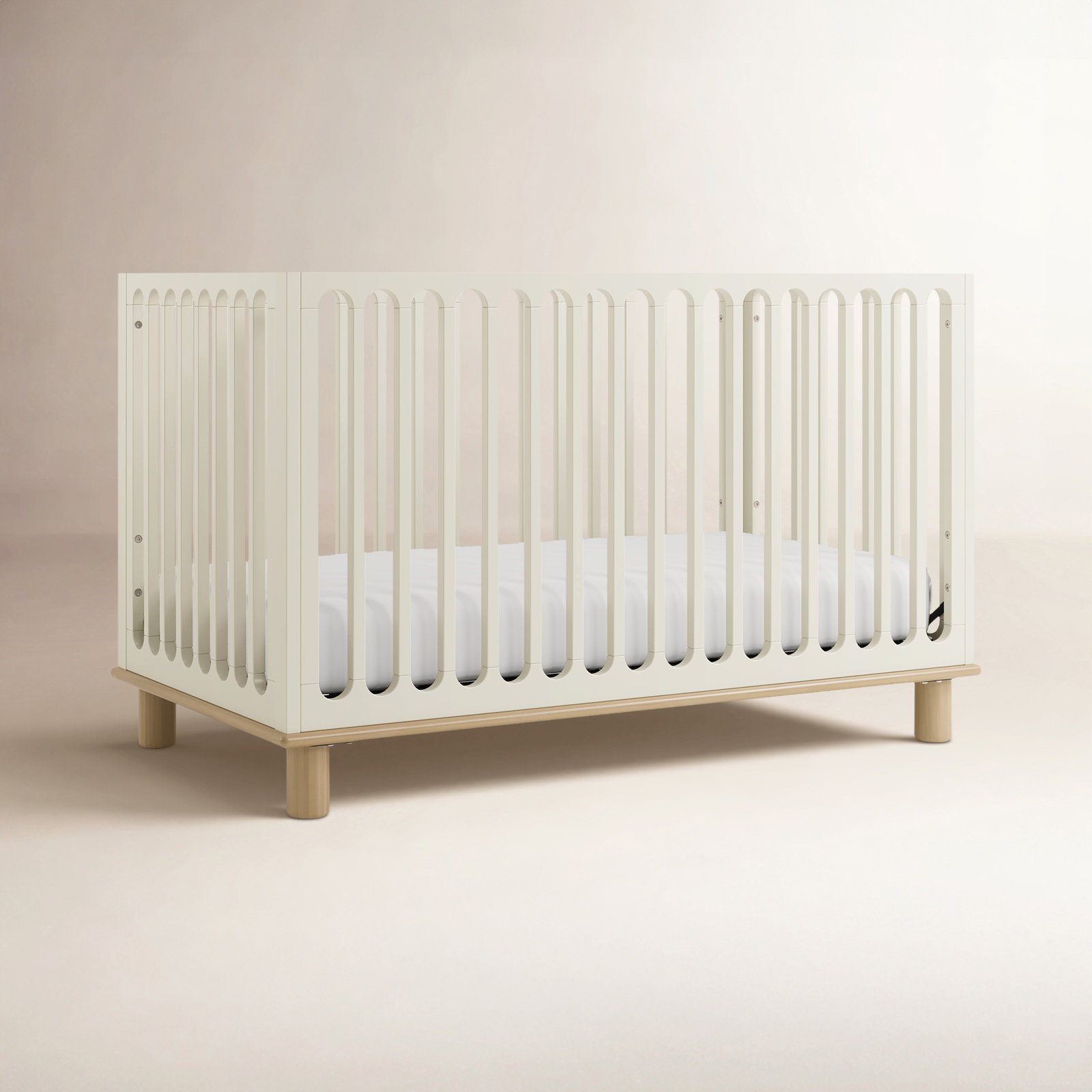 Sicily Pine 3-in-1 Convertible Crib, Frosted Oat/Driftwood, Crib