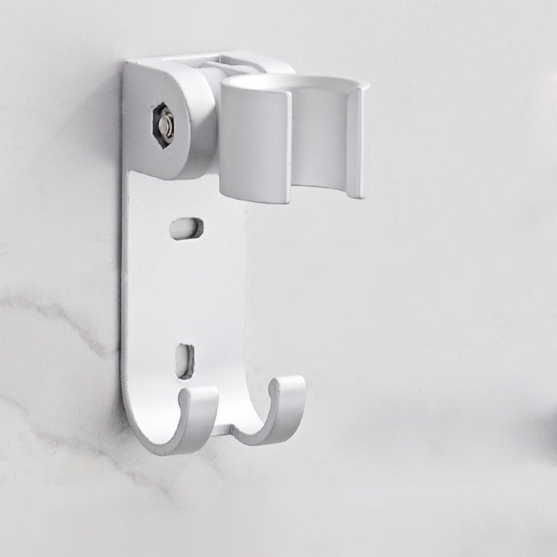 Douche, support de douche mural en aluminium et bras de douche en acier inoxydable