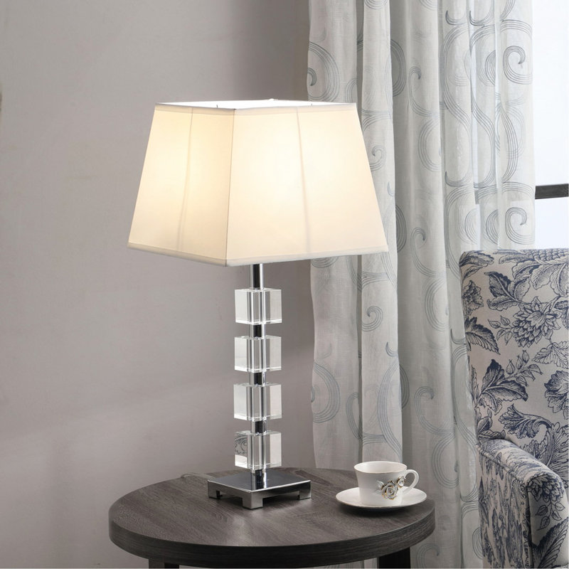 25" Wendi Glam Crystal Cube Ice Table Lamp