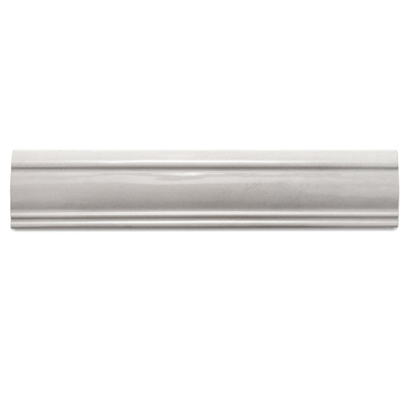 Waverly 3'' x 12'' Polished Ceramic Chair Rail, Gray