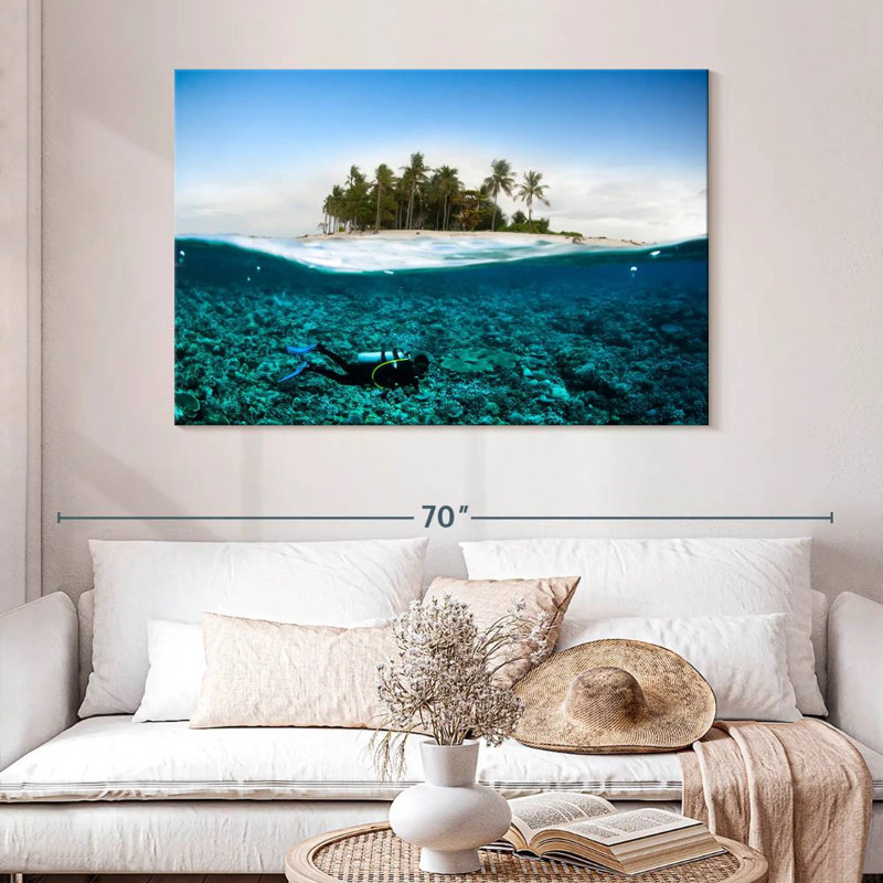 Underwater By Island, H 32 po x l 48 po