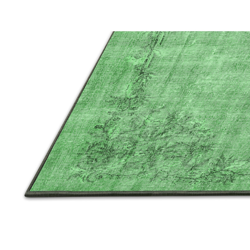 Tapis oriental vert en laine / polyester tissé à la machine 5 pi x 8 pi Oriental