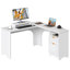 Bureau d'ordinateur en L de 55,7 po avec tiroir-classeur et caisson de tiroir Derick-108884148