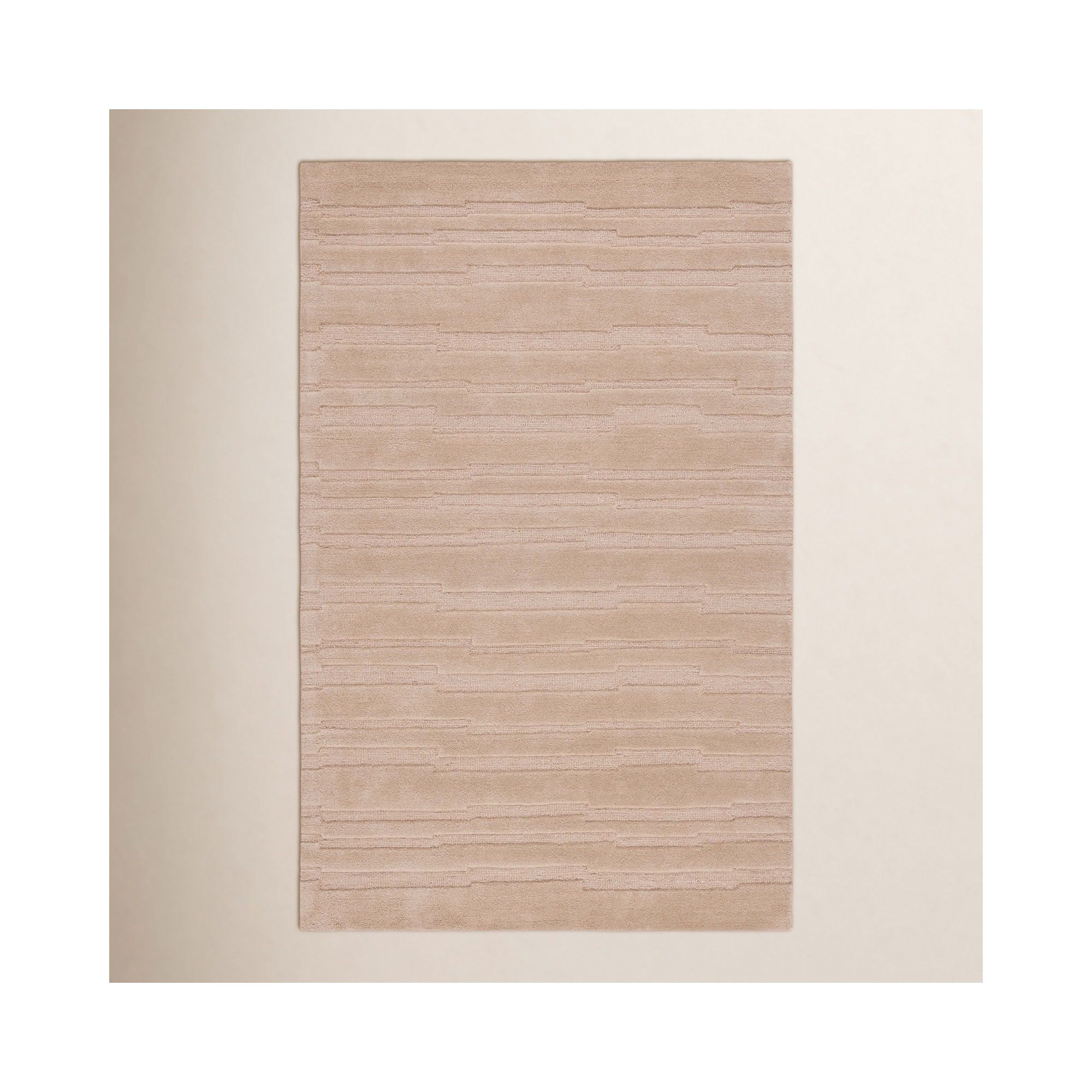 Elona Hand Tufted Cotton/Wool Area Rug in Taupe, Rectangle 6' x 9'