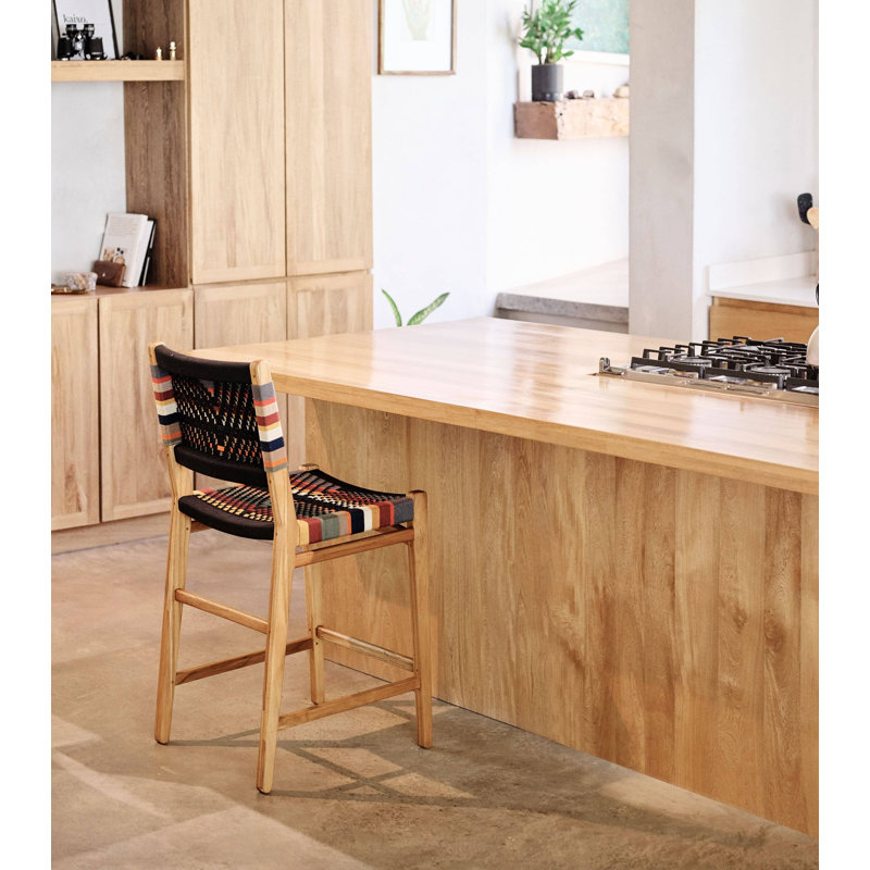 Chontales With Backrest Height, Natural San Geronimo, Bar Stool (30" Seat Height)