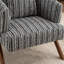 Chaise d'appoint rembourrée de style Mid-Century avec pieds en bois massif-1449486155