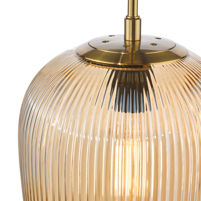 Abrielle 1LT PENDANT, Brushed Bronze/Amber