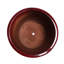 3 pots de fleurs modernes en céramique rouge pour pâte de jardin - Drainage d'extérieur au fini givré et brillant - Racine