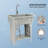 Utility Sink Washing Room Sink Laundry Tub with Faucet & Shelf-114796076