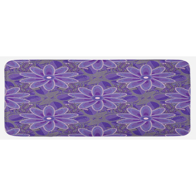 Eclectic Floral Synthetic Kitchen Mat