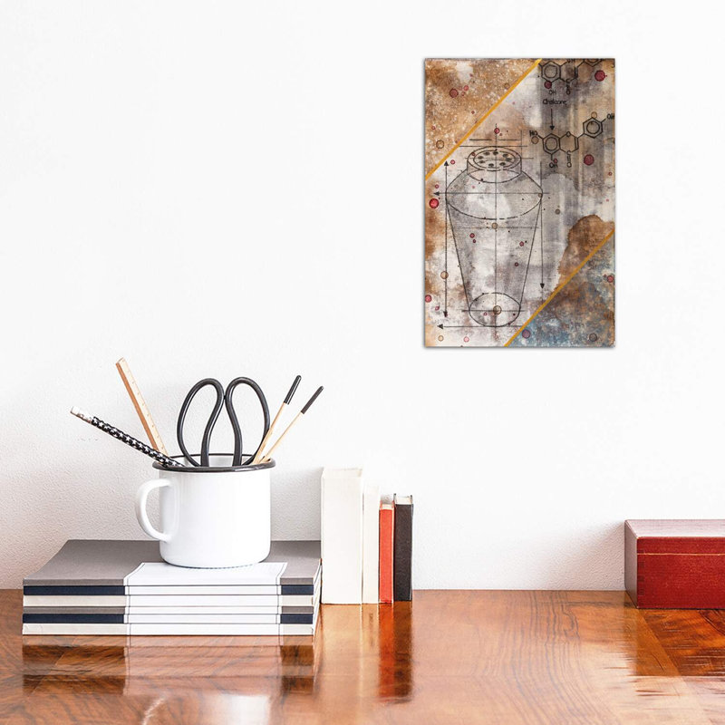 Shaker Chemical Reaction II by Taylor Smith - Wrapped Canvas Print, 20.32 cm H x 30.48 cm W