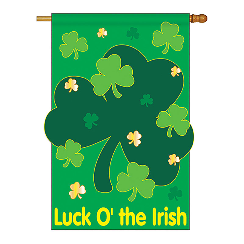 Mardiros Double Sided 40'' H x 28'' W Polyester St. Patrick's Day House Flag