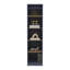 Bibliothèque Home Xs avec tablettes à 5 niveaux et design mince, pour un salon de style compact, une chambre ou un bureau, chêne naturel, bleu marine-706704550-706704559