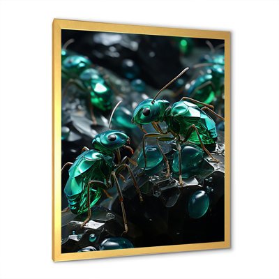 Fourmis Emerald Explorations - fourmis, art mural, salon
