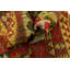Tapis de zone en laine vert/beige/rouge 3 pi 4 po x 6 pi 3 po one-of-kind à la main noué la Doorfield