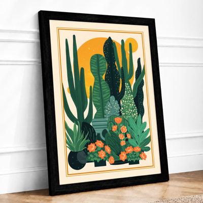Desert Landscape Botanical - Framed Print