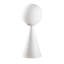Lampe de table de style scandinave, corps en métal blanc, 7,5 po x 7,5 po, hauteur: 16,9 po | Bouchon en verre, douille E27 (40 W maximum), câble de 78,7 po | Conception élégante et fonctionnelle pour la décoration intérieure moderne, indice de protection IP20-1541124196