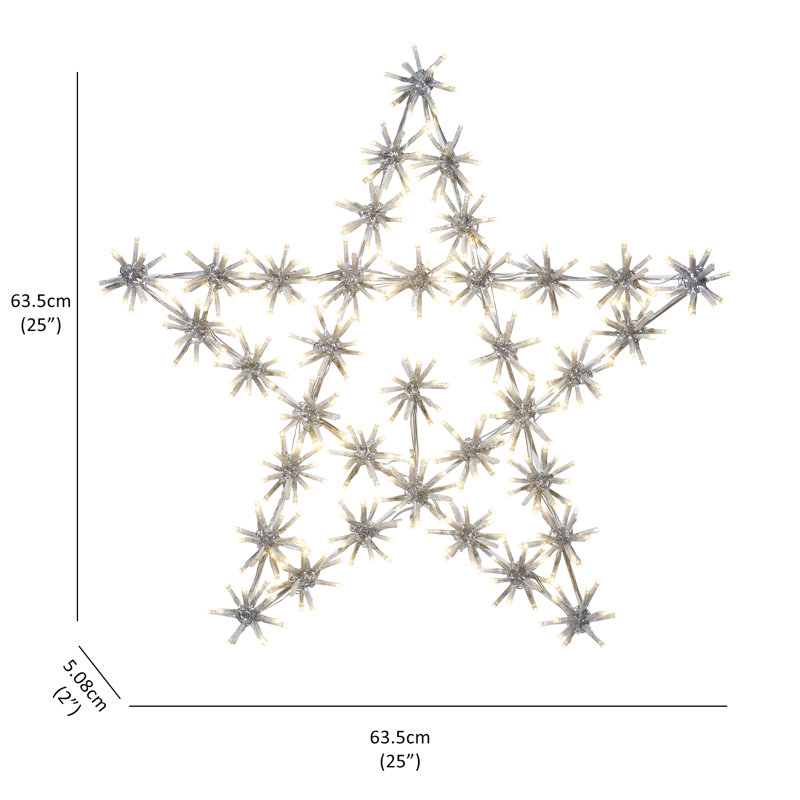  Luminaire en forme de flocon de neige en métal blanc mesurant 432 DEL