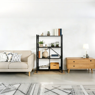 4-Tier Heavy Duty Folding Metal Storage Shelves