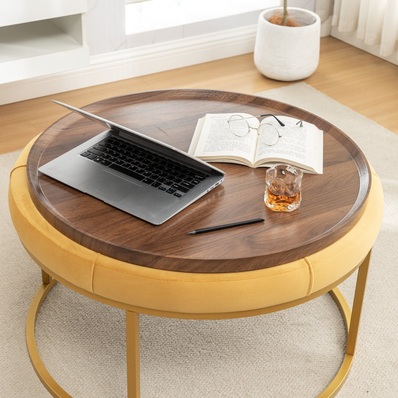 Fareid Walnut Veneer Wood Serving Tray, 23.5" W x 23.5" D x 1.2" H