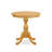 3 Piece Dining Room Set Contains a Round Dining Table with Pedestal and 2 Oasis Blue Faux Leather Upholstered Chairs, Oak-532947310-533055315