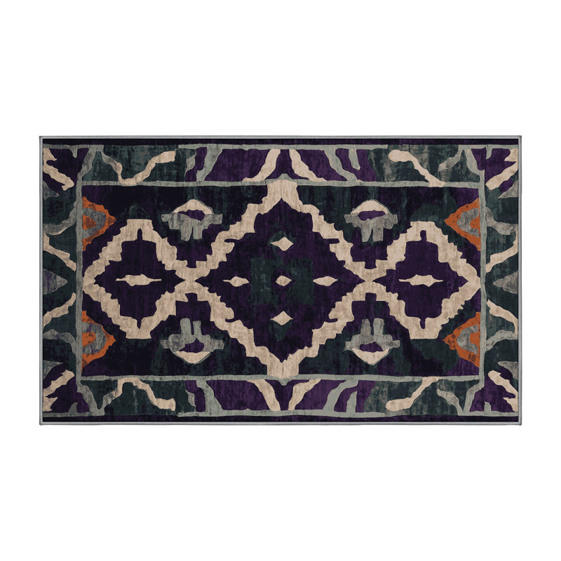 Tapis mauve lavable à la machine, Rectangle 2 pi x 3 pi