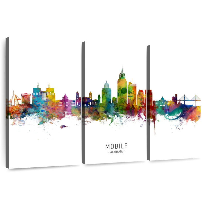 Mobile Alabama Skyline I, 42" H x 65" W