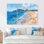 Bleu et blanc, plage italienne, Escape III - ensemble d'art mural plage