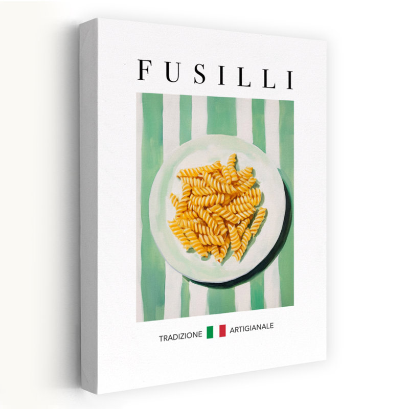 Fusilli italien, art mural traditionnel sur plaque, H 48 po x l 32 po