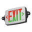 LHQM Exit Combo avec coloris rouge et vert EXIT, finition argent brossé
