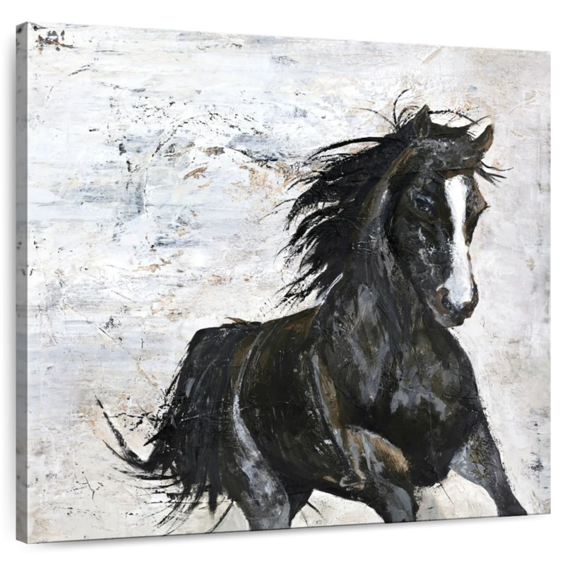 Cheval sauvage Crowle I, H 16 po x l 16 po