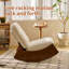 Chaise berçante confortable, fauteuil oscillant rembourré de haute qualité, structure en bois massif, chaise de lecture d'appoint parfaite pour les environnements multiples pour la chambre à coucher, le salon et la chambre de bébé