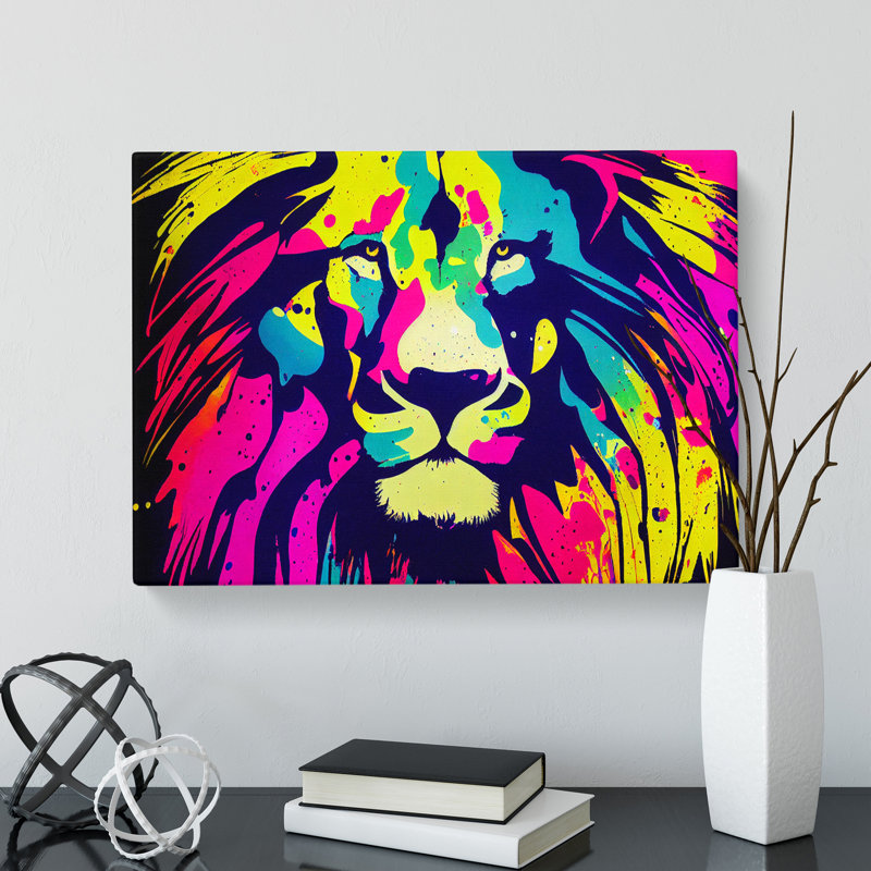 Lion Splash Vol.7 Abstract - Wrapped Canvas, 35cm H x 50cm W x 3cm D
