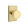 Emtek Passage Knobset w/ Modern Rectangular Rosette and Round Knob