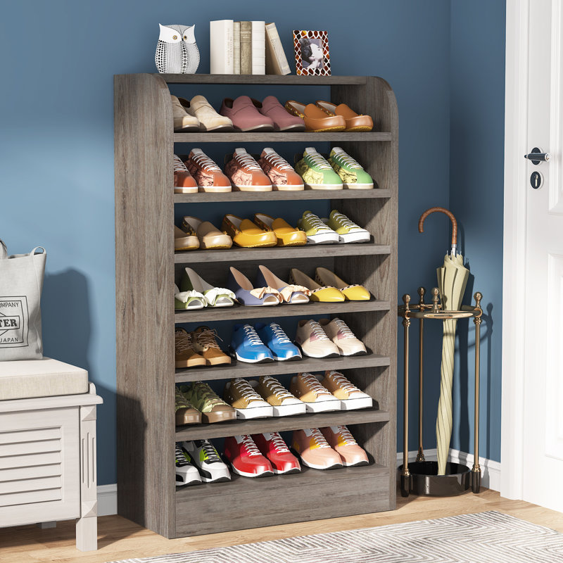 24 Pair Shoe Rack, Grey