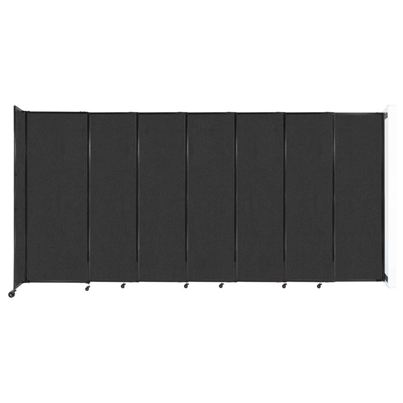 Cloison coulissante 5 pi, H 48 po x l 135 po x P 33 po, Noir