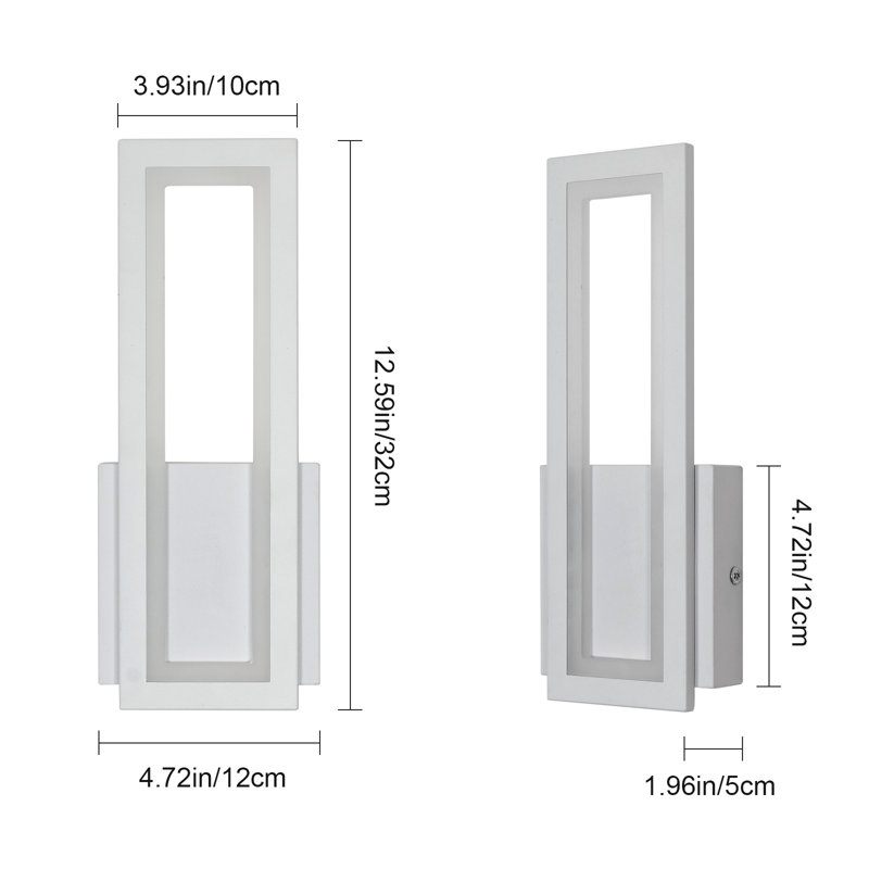 Cayra Acrylic LED Flush Mounted Sconce