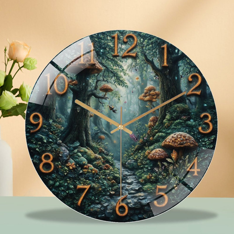 Horloge murale encadrée en bois