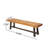 Outdoor Carlisle Benches, Sandblasted Brown + Rustic Metal (Set Of 2)-1299507833
