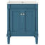 Meuble-lavabo moderne à 2 niveaux avec lavabo supérieur et grandes tablettes de rangement-252878851