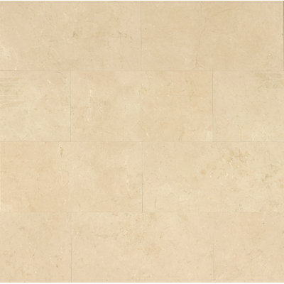Carrelage en marbre 12 po x 24 po Crema Marfil Select